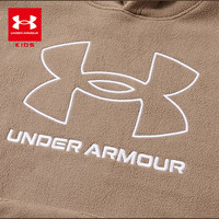 安德玛（Under Armour）男女童加绒连帽卫衣摇粒绒套头卫衣244103156 卡其 150cm 