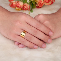 卡铂亚卡铂亚 黄金戒指男戒 999足金光面黄金戒指 男款 8.54克 面宽约1.2厘米 11.73克 面宽约1.6厘米