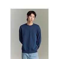 春季GXG简约重磅简约休闲撞色印花时尚圆领宽松卫衣男