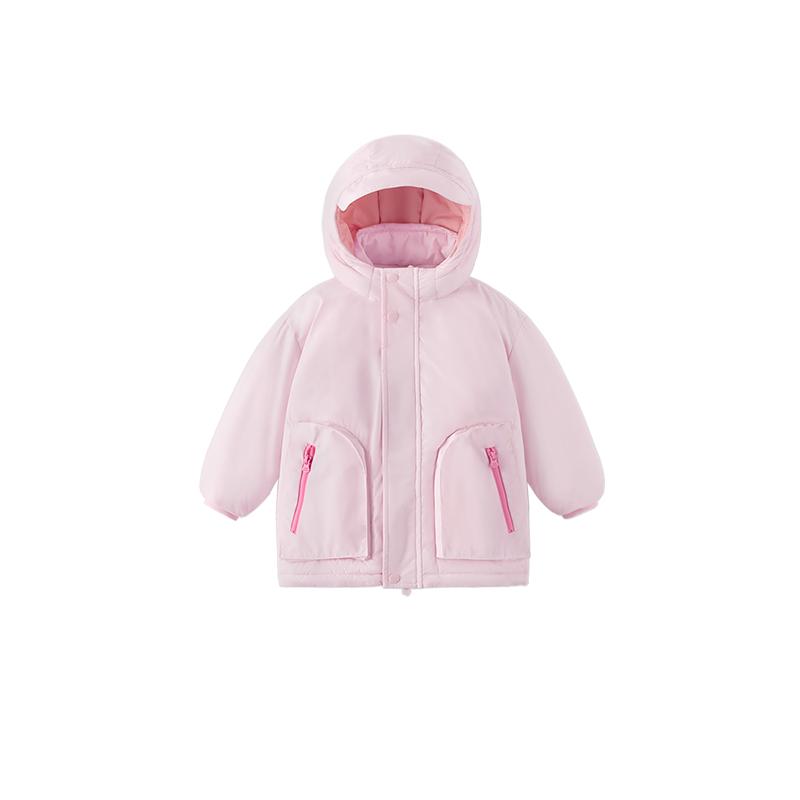 儿童棉服加厚冬季男童开衫婴儿衣服冬款童装儿童外套加绒连帽冬款