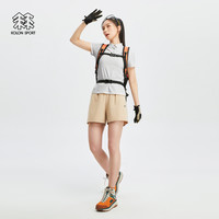 可隆 KOLON SPORT女子户外运动TRICOT凉感防晒徒步登山热压POLO衫 浅蓝色LB 2XL