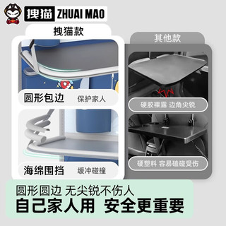 拽猫汽车座椅后背收纳袋车内垃圾桶车载小桌板折叠置物架儿童储物挂袋