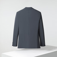 海澜之家（HLA）西服男装春季舒适弹力轻薄透气含桑蚕丝上衣服男士西装外套 蓝灰38 52 B /18581~86kg