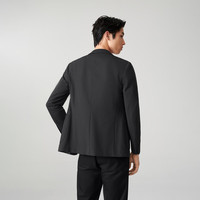 海澜之家（HLA）西服男装春季四面弹平驳领胸针点缀修身版型上衣服男士西装外套 中灰花纹32 50 B /18077~82kg