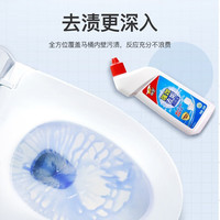超威洁厕灵液强力除垢除菌松木清香型厕所去异味去污马桶清洁剂 超威洁厕 500g 4瓶