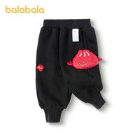 巴拉巴拉童装宝宝裤子婴儿长裤男童儿童休闲裤女童2025春秋装 品灰-豌豆宝宝