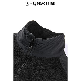 太平鸟男装保暖摇粒绒23冬季新款夹克 B2BCD4320 1（宽松）