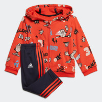 adidas阿迪达斯儿童运动套装男女婴童官网新款防风运动休闲两件套GD3924 红黑 80