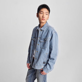 Lee24秋冬舒适版翻领男长袖牛仔夹克外套休闲潮
