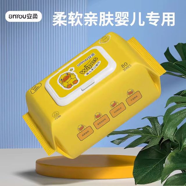 安柔 小黄鸭湿纸巾 80片*1包