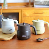 膳魔师（THERMOS）膳魔师真空保温茶壶茶滤泡茶高颜值轻量便捷办公居家带把手 TTE茶壶 杯盖不密封 450ml