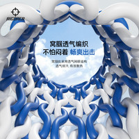 准者2025运动护膝男专业篮球减压减震柔韧硅胶半月板膝盖 灰蓝【单支装】 XL