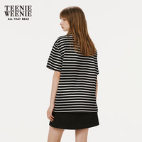 TEENIE WEENIE 宽松撞色条纹 女士T恤衫