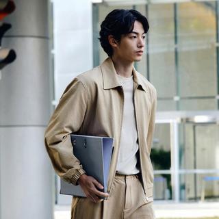 2024春秋泡泡纱面料简约宽松休闲夹克男微弹舒适夹克外套