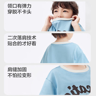 巴拉巴拉儿童T恤男童短袖撞色夏装女童宝宝上衣纯棉卡通208224117205