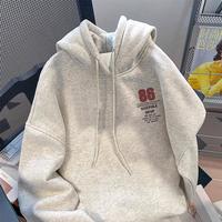 2025春秋季连帽卫衣男宽松百搭连帽衫趣味印花套头衫外套潮