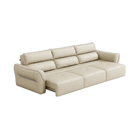  顾家家居 KUKA  智惠系列 90.YG.6319 0靠墙皮艺沙发 三人位三电动 柔云白 310*159*97cm