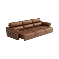  顾家家居 KUKA  智惠系列 90.YG.6319 0靠墙皮艺沙发 三人位三电动 咖啡色 310*159*97cm