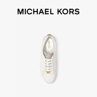 MICHAEL KORS MK Keaton 女士休闲系带皮质板鞋小白鞋 白色 150 5.5