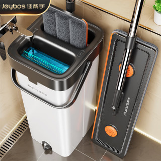 移动端、京东百亿补贴：佳帮手 平板拖把免手洗 经典方桶 40cm可夹布拖头2布