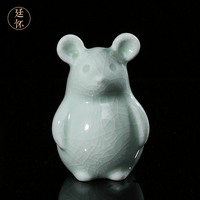 廷怀 TING·HUAI 瑞鼠茶宠 汝瓷可养 玉青釉 天青卵青