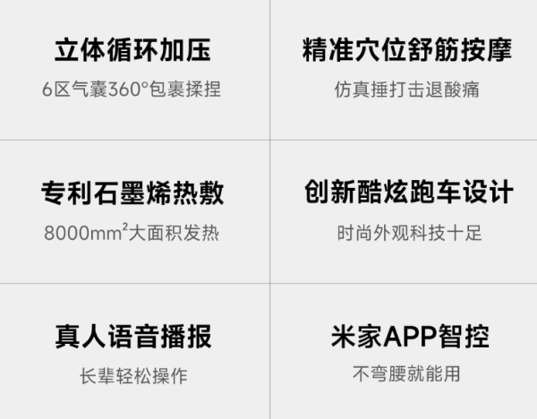 有品众筹vol 6：酷轻松 石墨烯气囊腿部按摩器 单支装 黑色