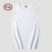 C&A白色背心运动跨栏夏季打底内穿汗衫男士无袖坎肩t恤 浅灰色 S