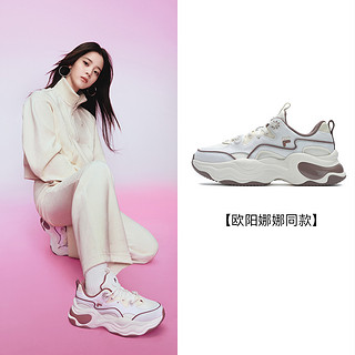 FILA FUSION斐乐潮牌女鞋帆布鞋泡泡鞋2024夏季休闲鞋运动鞋 斐乐白/奶白-WG 37.5