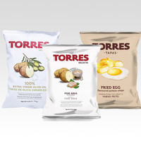 Torres Selecta西班牙鹅肝橄榄油煎鸡蛋味薯片*3包膨化食品休闲零食聚会