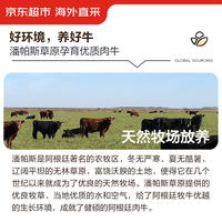 京东超市海外直采谷饲原切后胸牛肉片1斤 牛五花烧烤露营寿喜锅