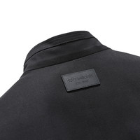 七匹狼男装立领中长装风衣春秋季时尚商务休闲潮风衣外套男上衣 001(黑色) 170/88A/L