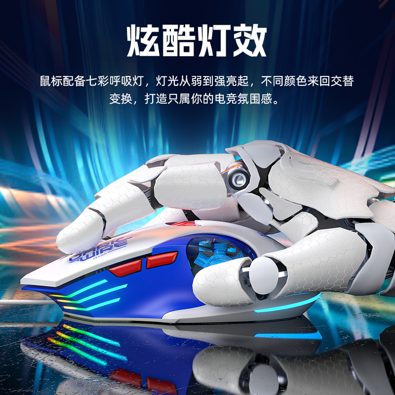 炫酷竞技风黑黄键鼠+桌垫三件套