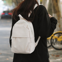 小型双肩包女旅游轻便2024迷你旅行小号背包通勤运动爬山书包 白色