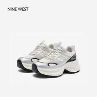 NINE WEST/玖熙老爹鞋女新款潮流酷飒厚底增高休闲运动鞋女鞋情人节