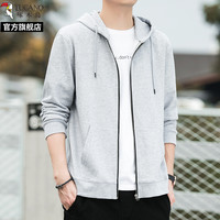 TUCANO啄木鸟2025春秋装连帽宽松开衫卫衣休闲运动男士上衣夹克外套 白色加绒 175/88A