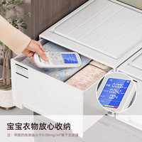 优勤收纳箱抽屉式塑料家用衣服透明衣柜收纳盒衣物储物整理箱 透明【可视直观，找物方便】 48L【进深53*宽45*高20cm】