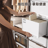 优勤收纳箱抽屉式塑料家用衣服透明衣柜收纳盒衣物储物整理箱 透明【可视直观，找物方便】 56L【进深53*宽35*高30cm】