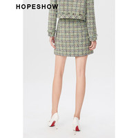 红袖香风流苏气质厚款短裙秋季2023新款女装毛边A字半身裙 904