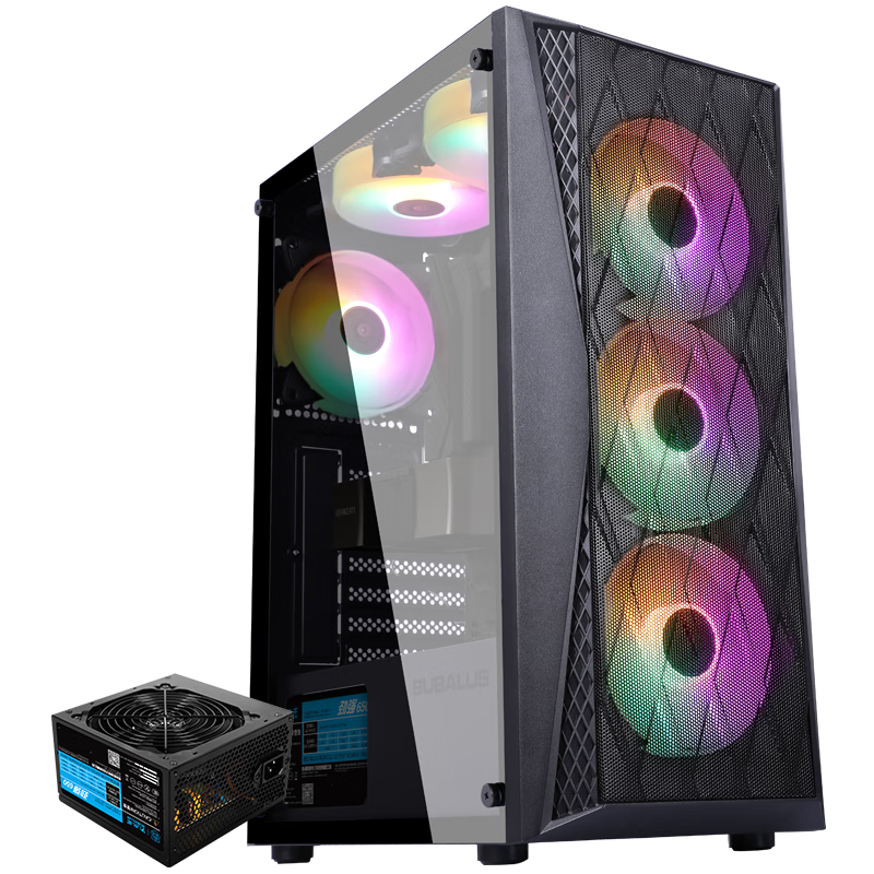  BUBALUS/大水牛 支持4060/240水冷位/8风扇位/USB3.0 台式电脑机箱电源套装