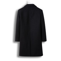 啄木鸟男士羊毛外套2024冬季加棉加厚毛呢大衣中长款高端呢子风衣 185/2XL