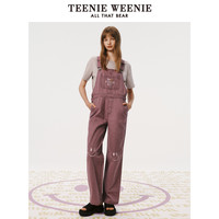 TeenieWeenie小熊奥莱宽松直筒牛仔长裤背带裤文艺清新女装裤子