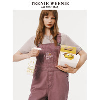 TeenieWeenie小熊奥莱宽松直筒牛仔长裤背带裤文艺清新女装裤子 175/XL