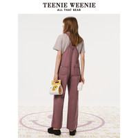 TeenieWeenie小熊奥莱宽松直筒牛仔长裤背带裤文艺清新女装裤子 170/L