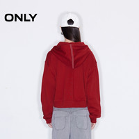 ONLY2025春季简约百搭纯棉宽松字母印花连帽卫衣女 G44 花灰色-批次1 165/84A/M