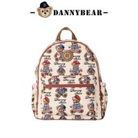 丹尼熊旅行背包女双肩包出游小众百搭包包书包女简约休闲 玫瑰白（简约通勤气质）