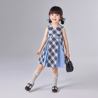 笛莎童装女童裙子夏季女孩宝宝幼儿童洋气芭蕾梭织连衣裙 