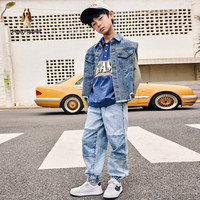 暇步士童鞋儿童运动鞋女童鞋小软底防滑板鞋小白鞋 HP3114蓝色四季款【轻软耐折】 35码