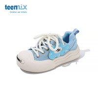 teenmix天美意儿童运动鞋2025春季女童男童透气帆布鞋大童鞋 蓝色 29码