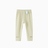 童泰婴儿打底裤莫代尔棉春季女宝宝纯色可爱裤子女童外出裤子 豆绿