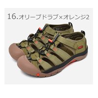 KEEN儿童运动凉鞋防滑包头魔术贴溯溪鞋KEN0-1018804 16.オリーブドラブ×オレンジ2